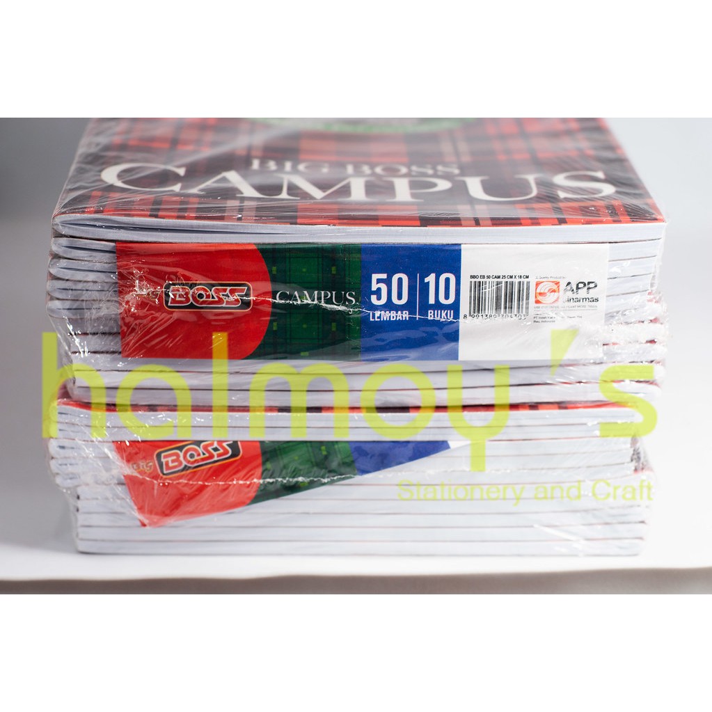 

BUKU TULIS BOXY BIG BOSS 50 LEMBAR ( 1 PACK = 10 PCS )
