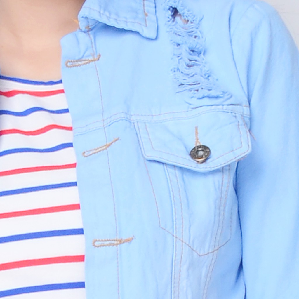 Jaket Denim Jeans Wanita Korea Terbaru - XSHOP Cheryl