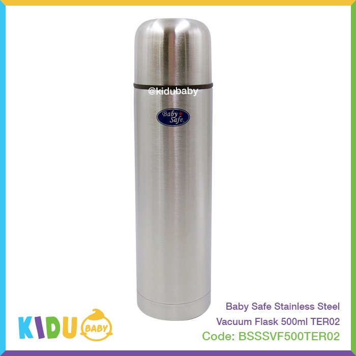 Baby Safe Stainless Steel Vacuum Flask 500ml TER02 Termos Air Kidu Baby