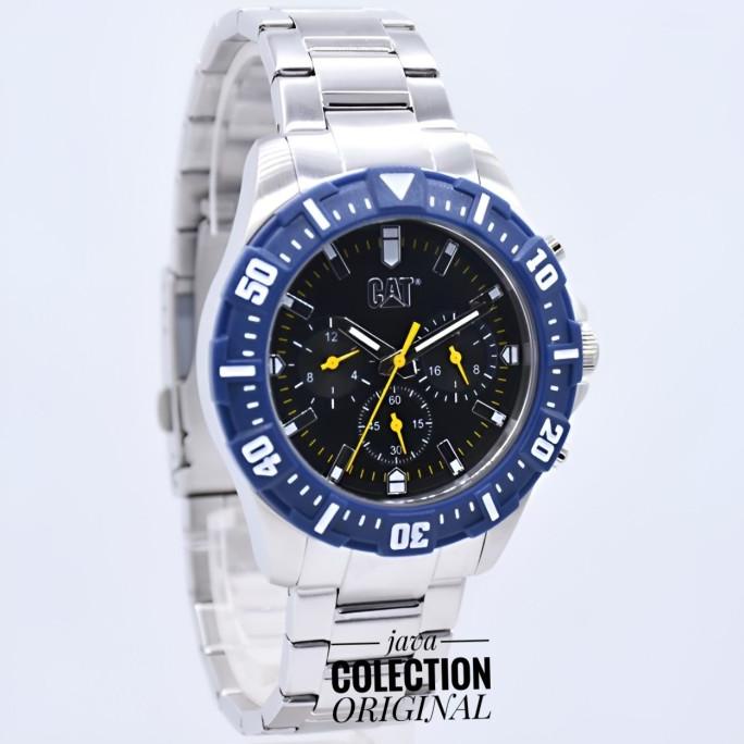 Jam Tangan Pria Caterpillar Cat Pz.149.11.626 Chrono Silver Blue Ultrashop09
