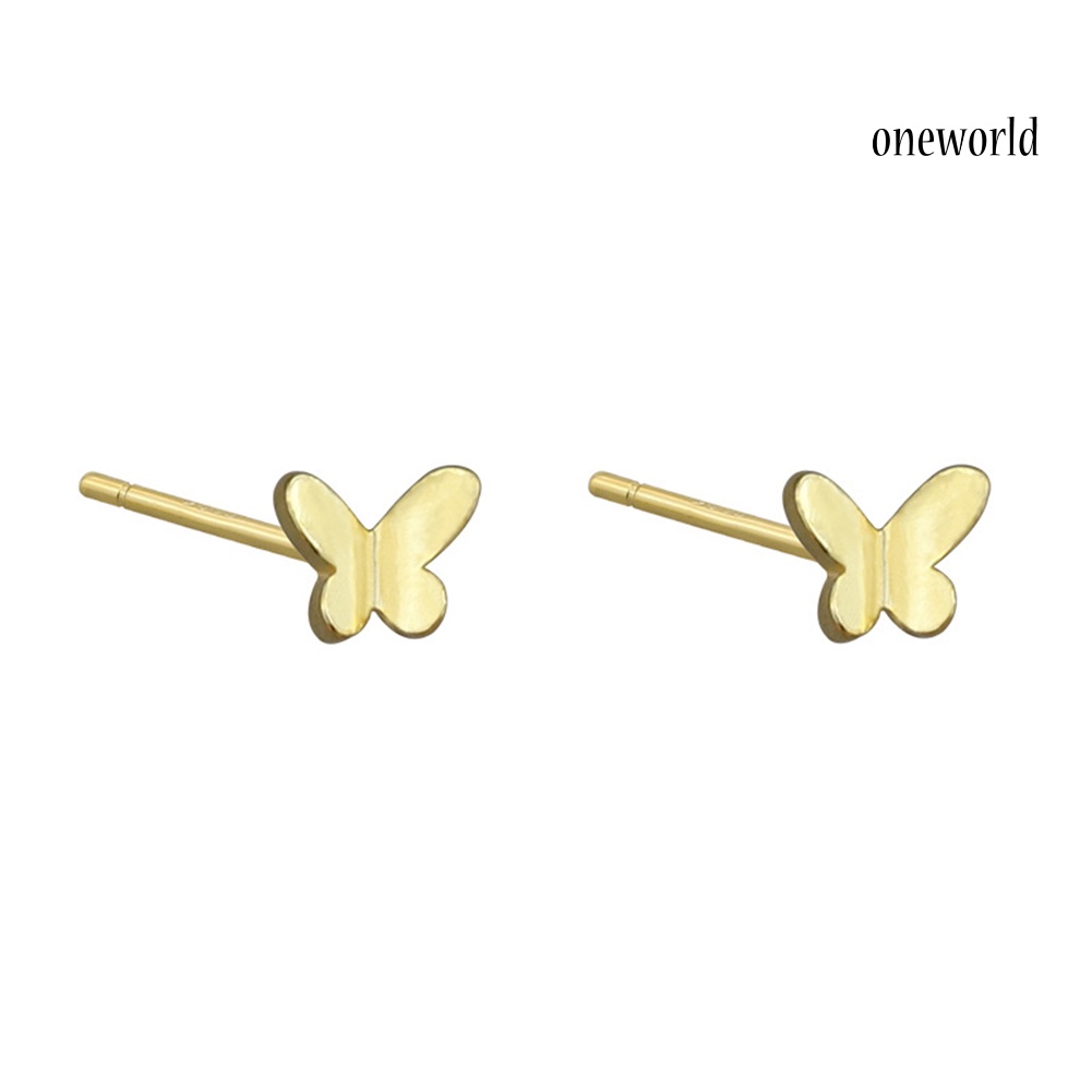 OW@ Fashion Women Mini Butterfly Ear Stud Piercing Earrings Jewelry Birthday Gift