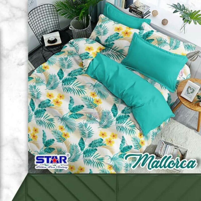Sprei & Badcover katun lokal STAR motif MALLORCA