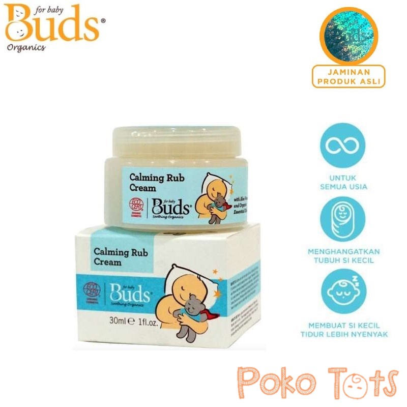 Buds Organics Calming Tummy Rub Cream For Baby 30ml BSO Soothing Organic WHS