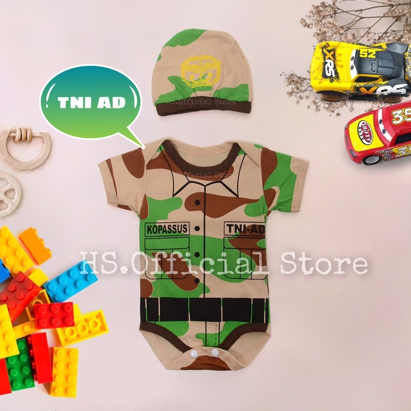 BAJU BAYI /JUMPER BAYI /KARAKTER LUCU TNI / JUMPER KARAKTER PROFESI/ JUMPER BABY KARAKTER TNI / JUMP