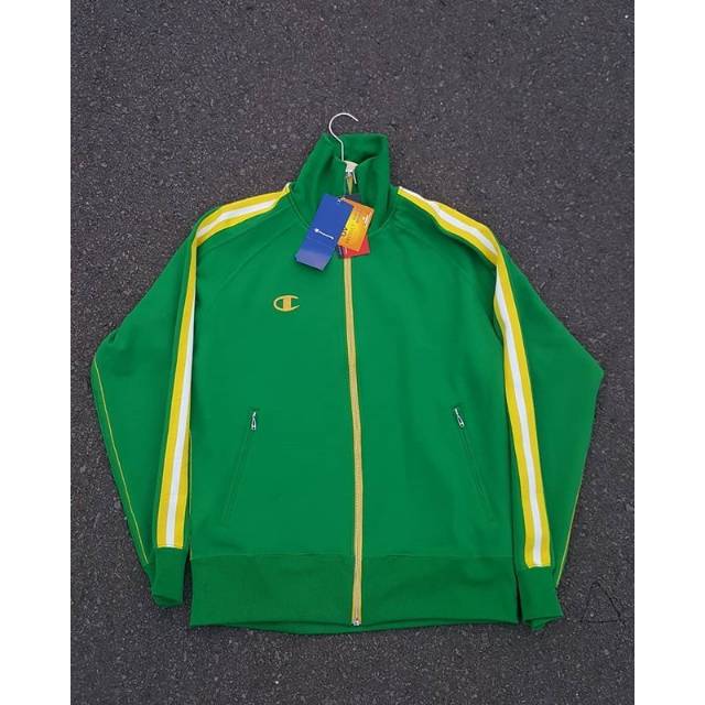 Jaket Tracktop Champion Green Yellow Original Second