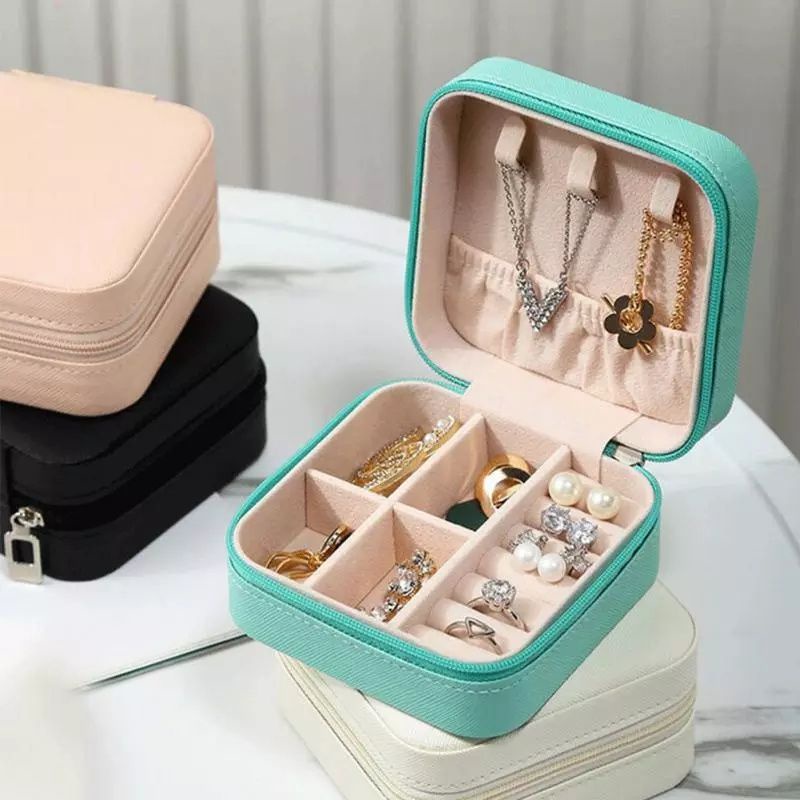 Kotak Tempat Aksesoris Perhiasan Fashion Wanita Mini Portabel Travel Acc