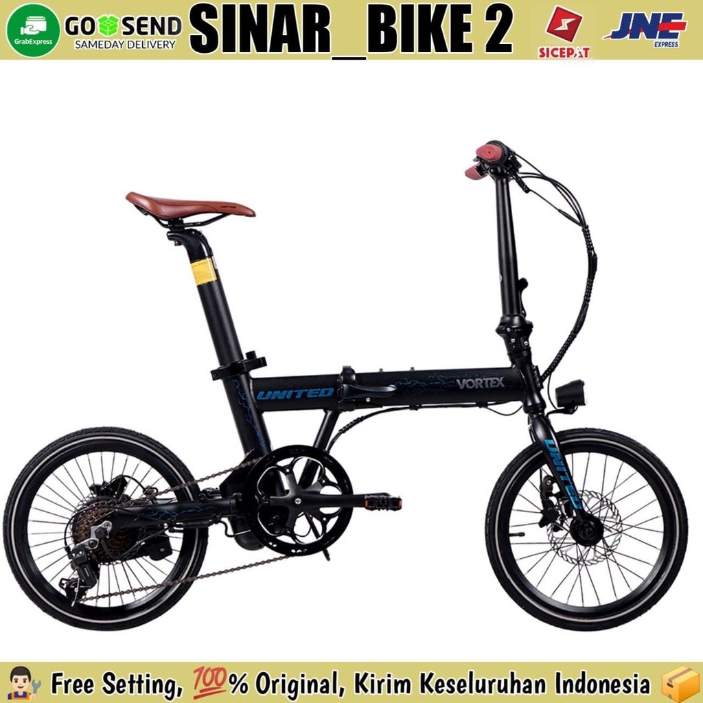 Sepeda Lipat 16 Inch E Bike UNITED VORTEX Electric Listrik