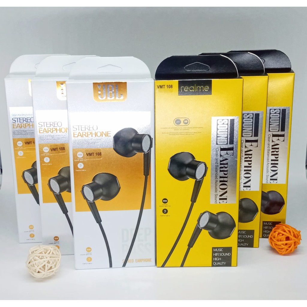 Headset Ori / Handsfree VMT-108 Stereo Earphone