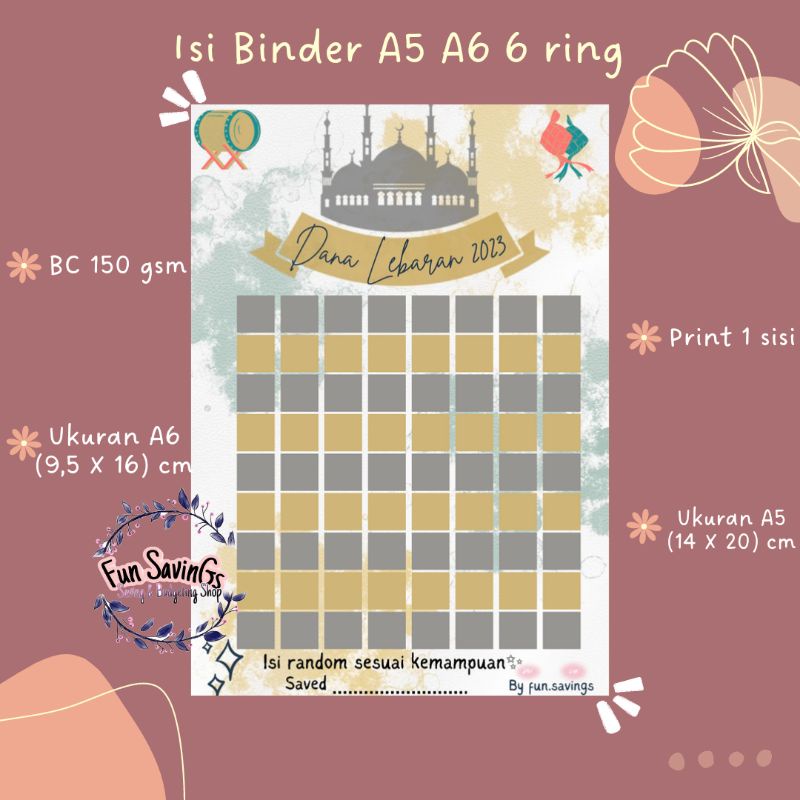 

[FUN] Isi Binder A5 A6 6 Ring | Dana Lebaran 2023