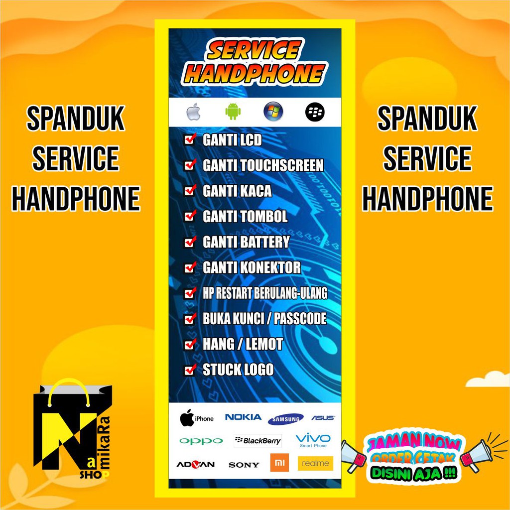 Jual Spanduk Banner Backdrop Service HP/ Spanduk Service Handphone ...