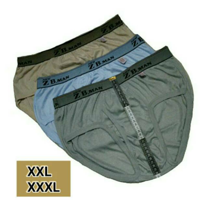 Celana dalam pria dewasa zb man jumbo xxl xxxl isi 6 pcs