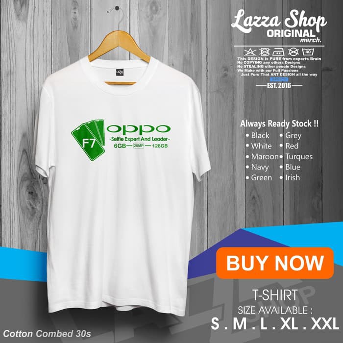 Kaos / Baju /T-shirt Oppo Smartphone F7 Distro keren Murah  - lazzashop