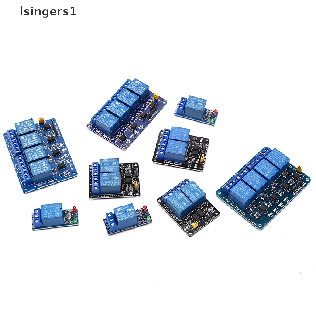 (lsingers1) Modul Relay 5V 12V 24V Dengan Optocoupler Output 1 2 4 Arah