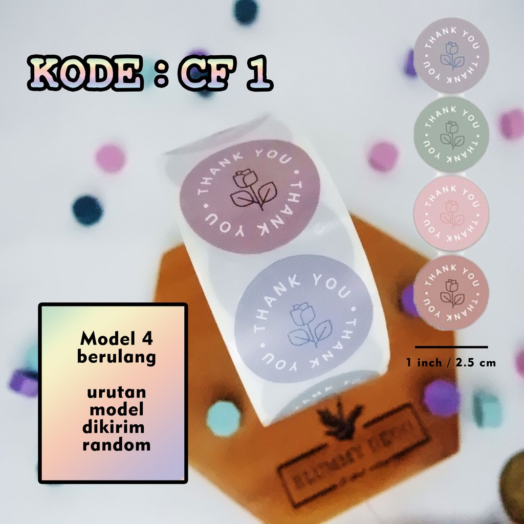 

[Colorfull] Stiker Thank You Stiker Packing Stiker Terima Kasih Stiker Segel Packaging