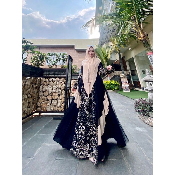 GAMIS BRAND ELZISHA, TILE MIX CERUTY BRUKAT BORDIR TERCANTIK TERMURAH
