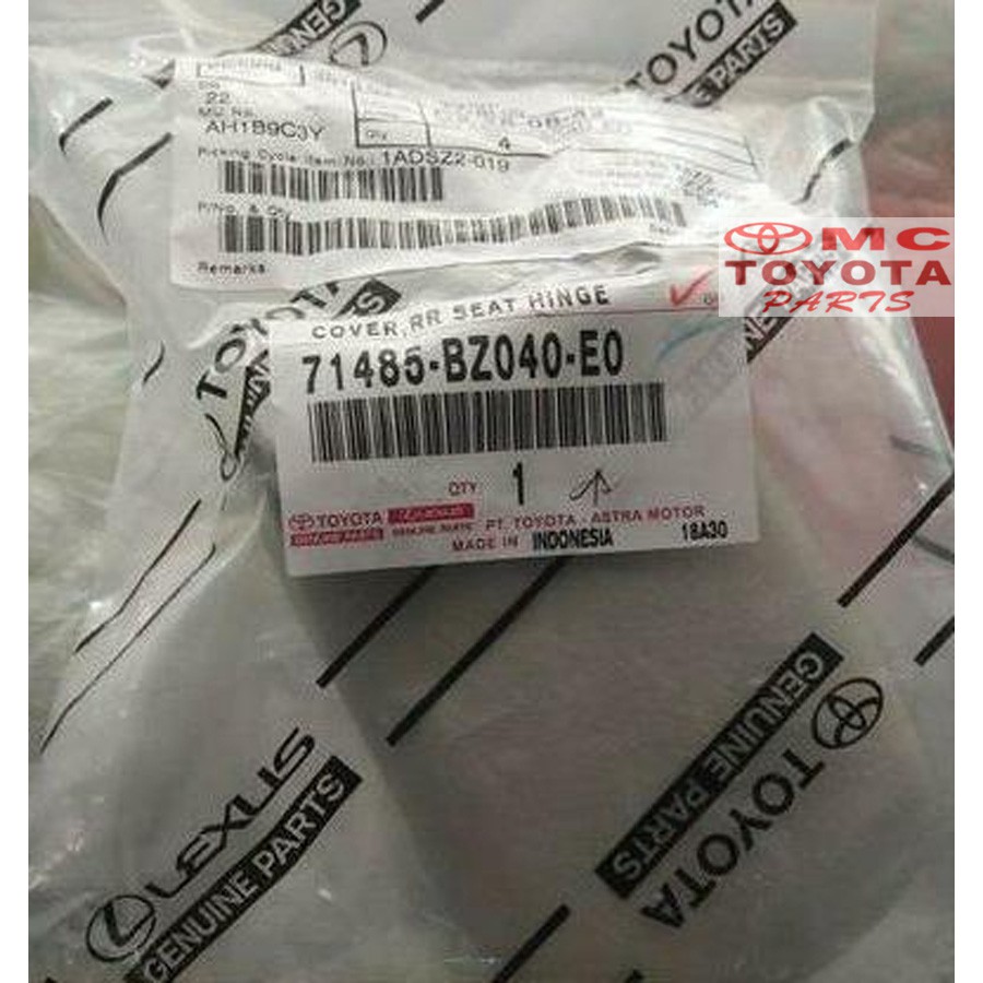 Tutup Cover Baut Jok Tengah Avanza Xenia Rush Terios 71485-BZ040-E0