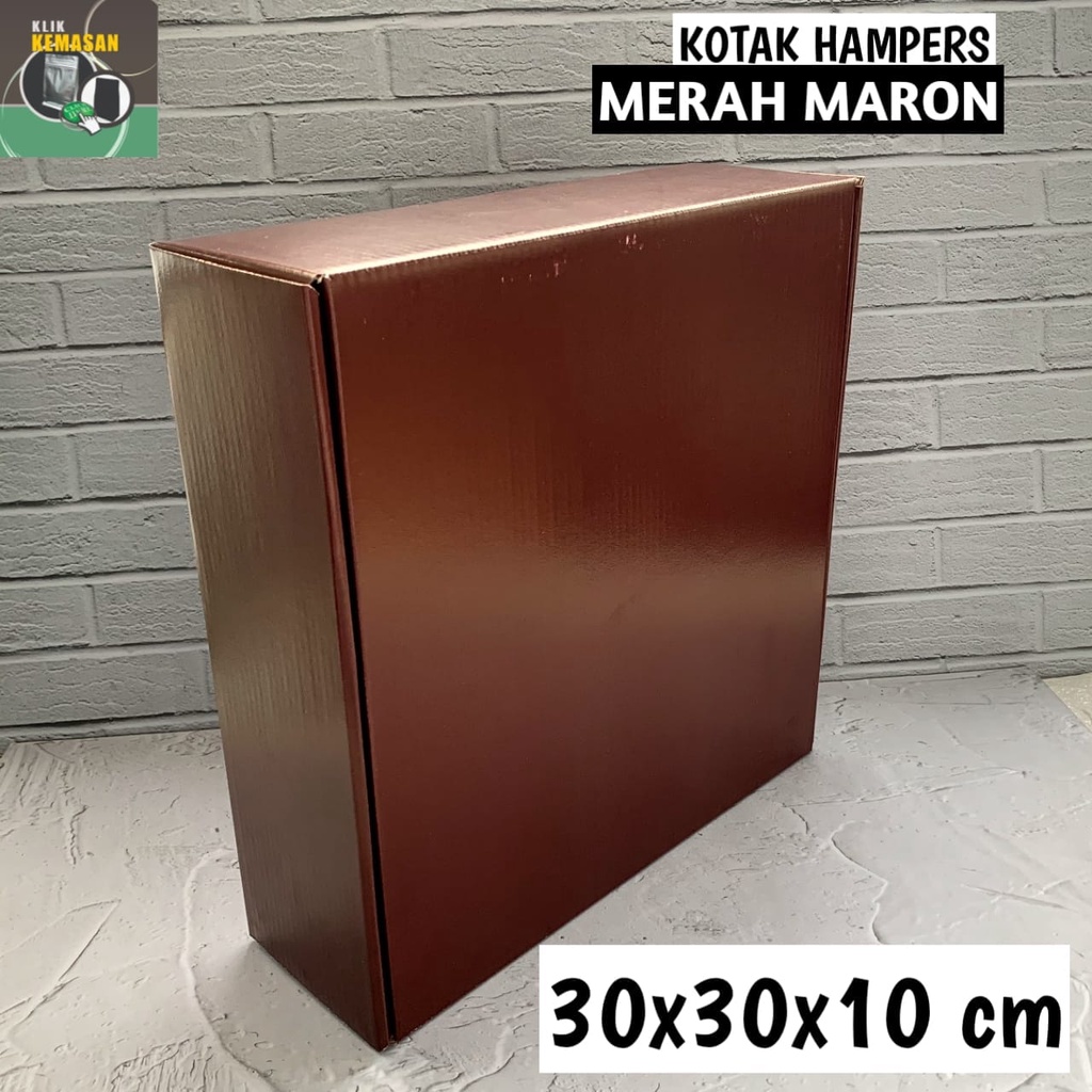 

KARDUS MERAH MARON 30x30x10 cm PIZZA BOX KOTAK KADO HAMPERS DUS DOS