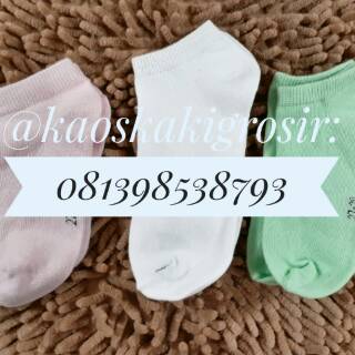 Harga perlusin kaos  kaki  pendek  anak warna polos Shopee  