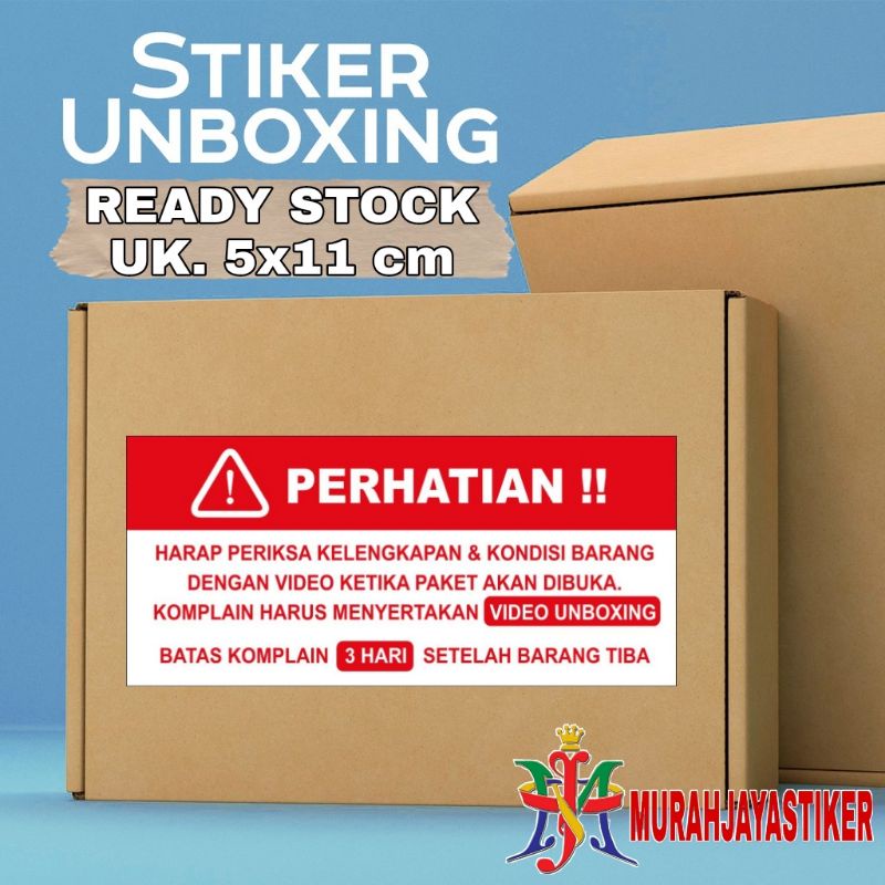 

STIKER UNBOXING UK. 5X11 CM / STIKER VIDEO UNBOXING