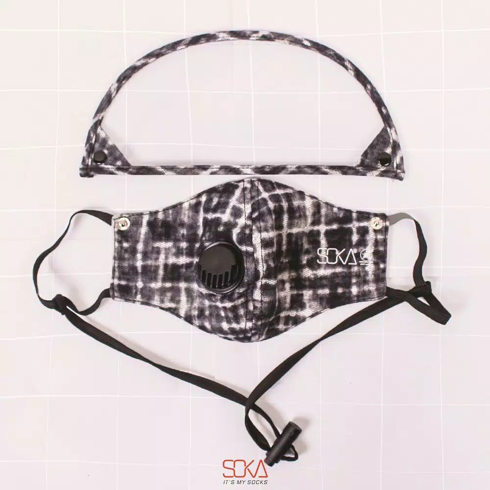 Masker Motif - Masker faceshield Airflow - Masker SOKA