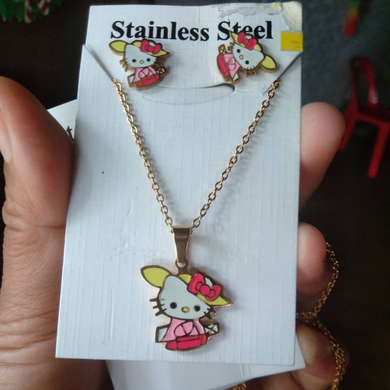 Titanium anak ,kalung dan anting,cincin gelang