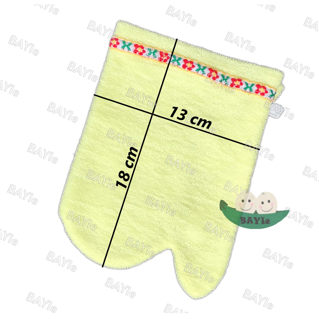 BAYIe - 1 Pcs Waslap Handuk Jari / Waslap Bayi / Lap Bayi / Lap untuk mandi bayi Bahan Tebal