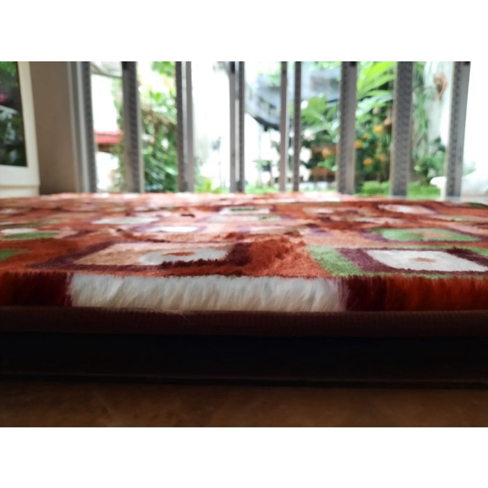Karpet Bulu Super Lembut FONIX Malaysia Busa Empuk Anti Slip 180 x 220 Minimalis F105, Rasfur Korea-2