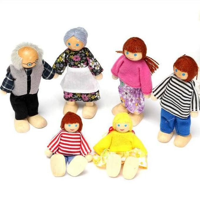 Wooden doll - wooden house - mainan anak rumah kayu