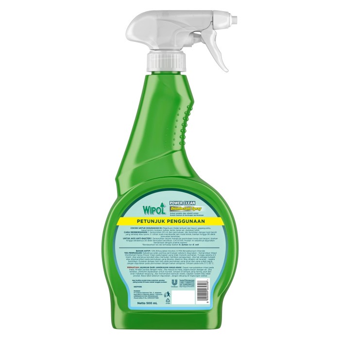 Karbol- Wipol Spray Disinfektan Pembersih Serbaguna Power Clean 500Ml Isi 2 -Karbol.