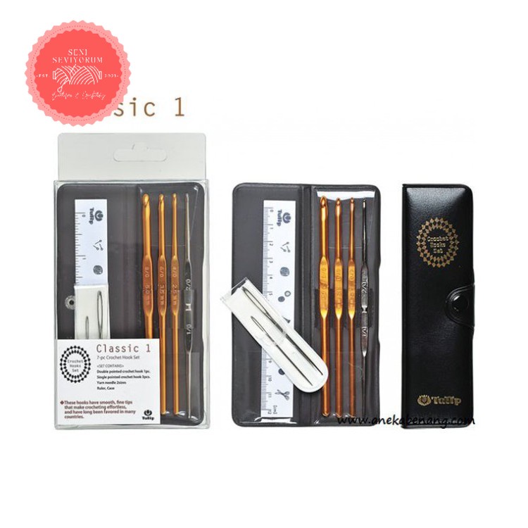 Hakpen Tulip Classic 1 Set Hooks Tulip Classic 1 Jarum Rajut Classic 1