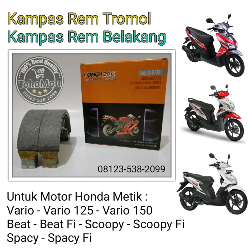 kampas rem scoppy  bac7629