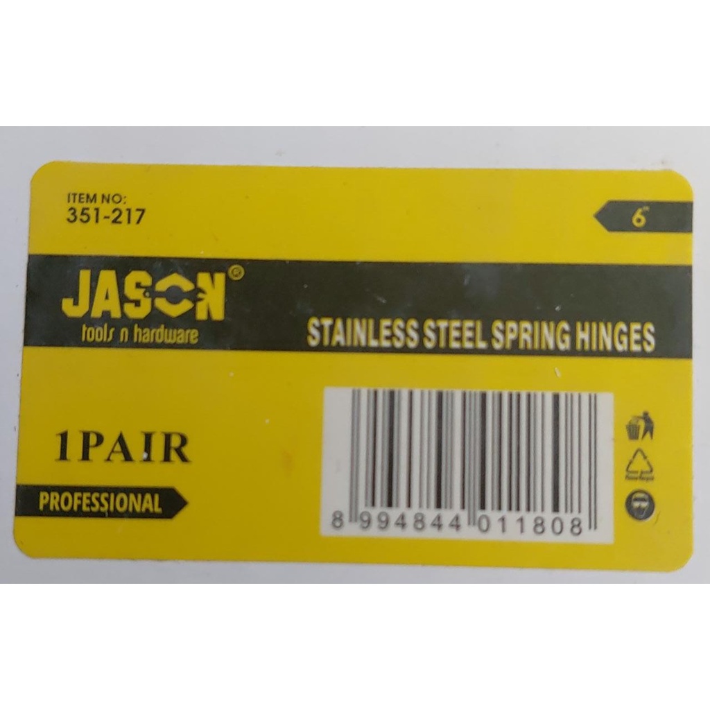 ENGSEL VER STAINLESS JASON 1 PAIR 3&quot; 4&quot; 5&quot; &amp; 6&quot;