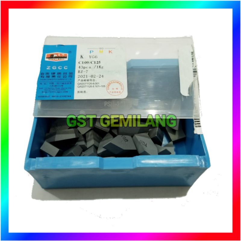 1 BOX 43 PCS MATA WIDIA YG6 12MM /MATA INTAN/MATA PAHAT WIDIA/BETEL GREAT WALL