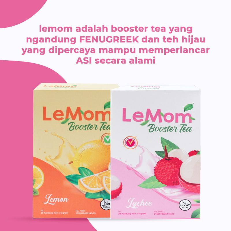 Lemom Asi Booster Tea Rasa Leci &amp; Lemon / Lemom Teh Pelancar Asi