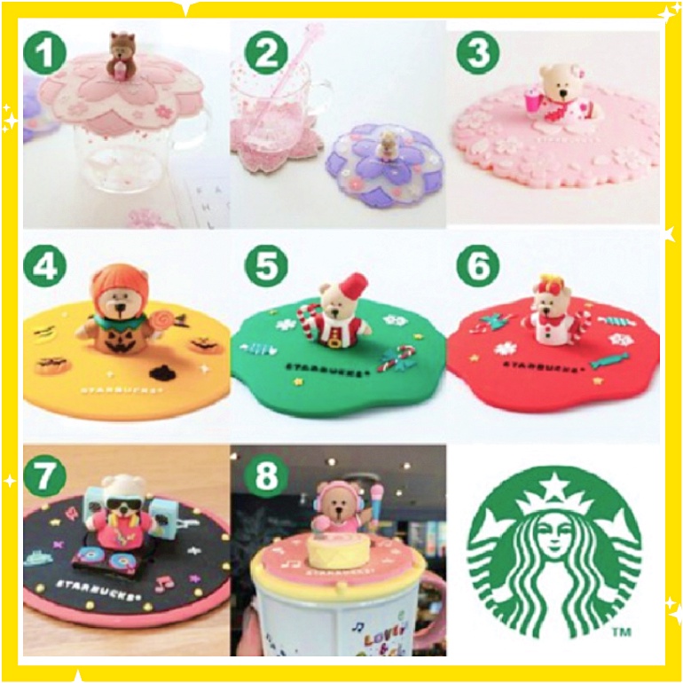 Starbucks Collection Original Starbuck Mug Lid Cover Tutup Gelas / Cangkir Silikon Food Grade