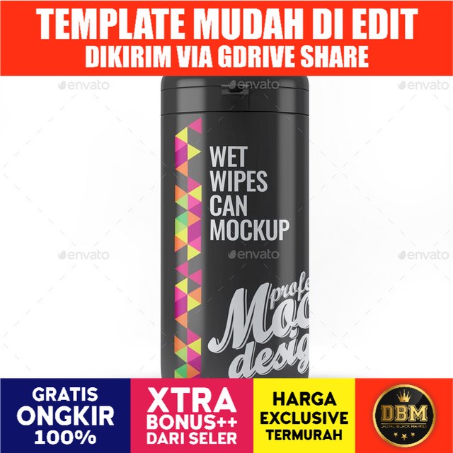 Cleaning Wipes MockUp - Adobe Photoshop