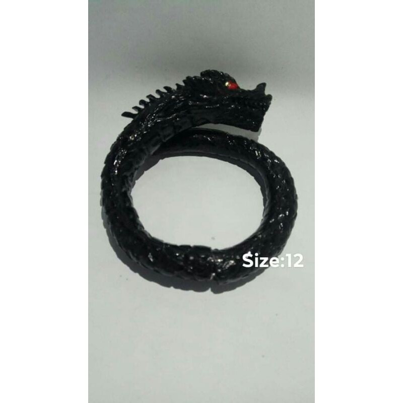 Gelang akar bahar hitam full UKIR an naga - Bahar Laut Kidul