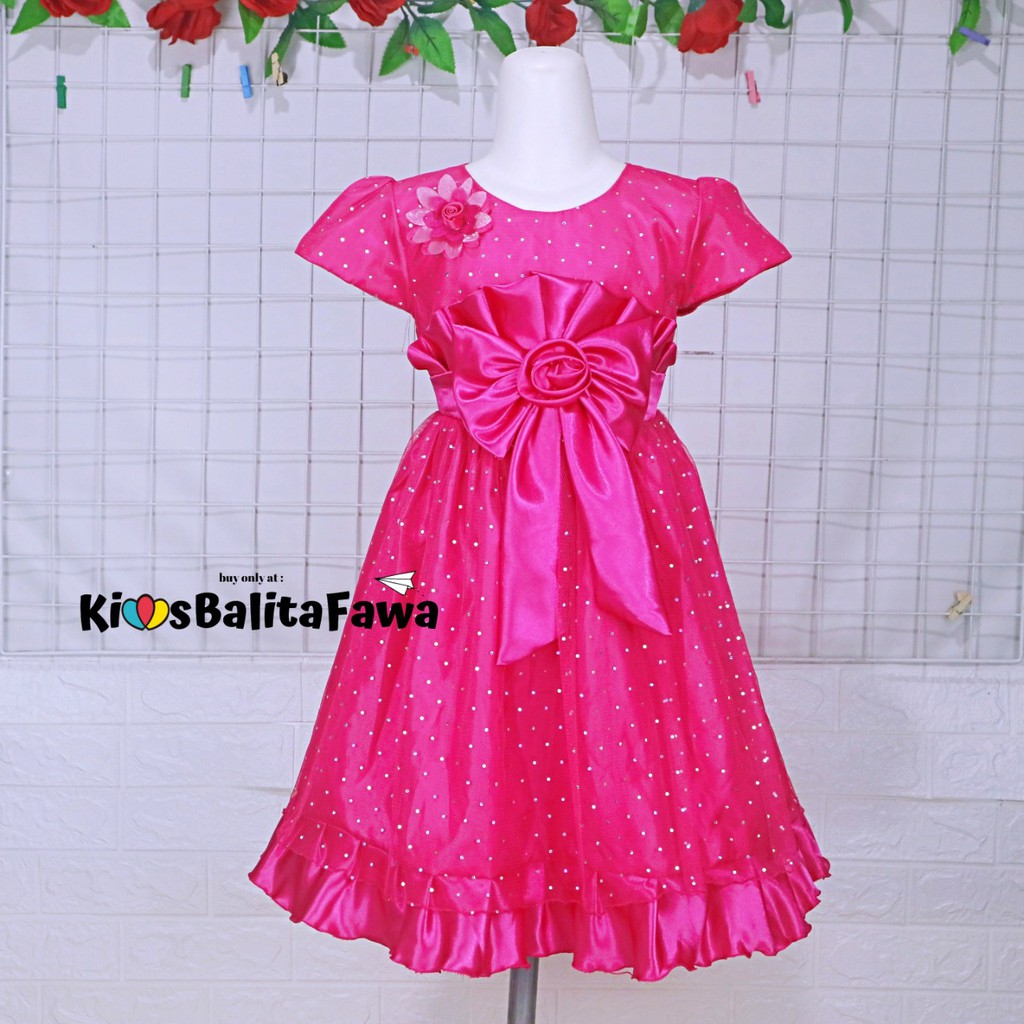 Gaun Princess uk 2-4 Tahun / EXPORT Quality Premium Baju Anak Perempuan Dress Polos Natal Branded