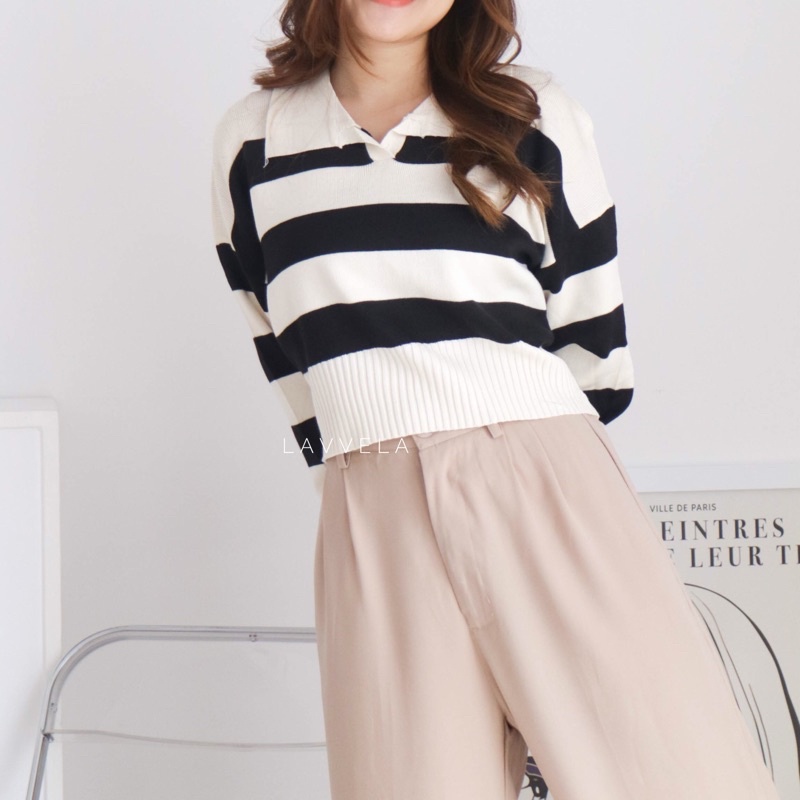 OLIVIA SWEATER LAVVELA | SWEATER RAJUT | SWEATER CROP | SWEATER KOREA