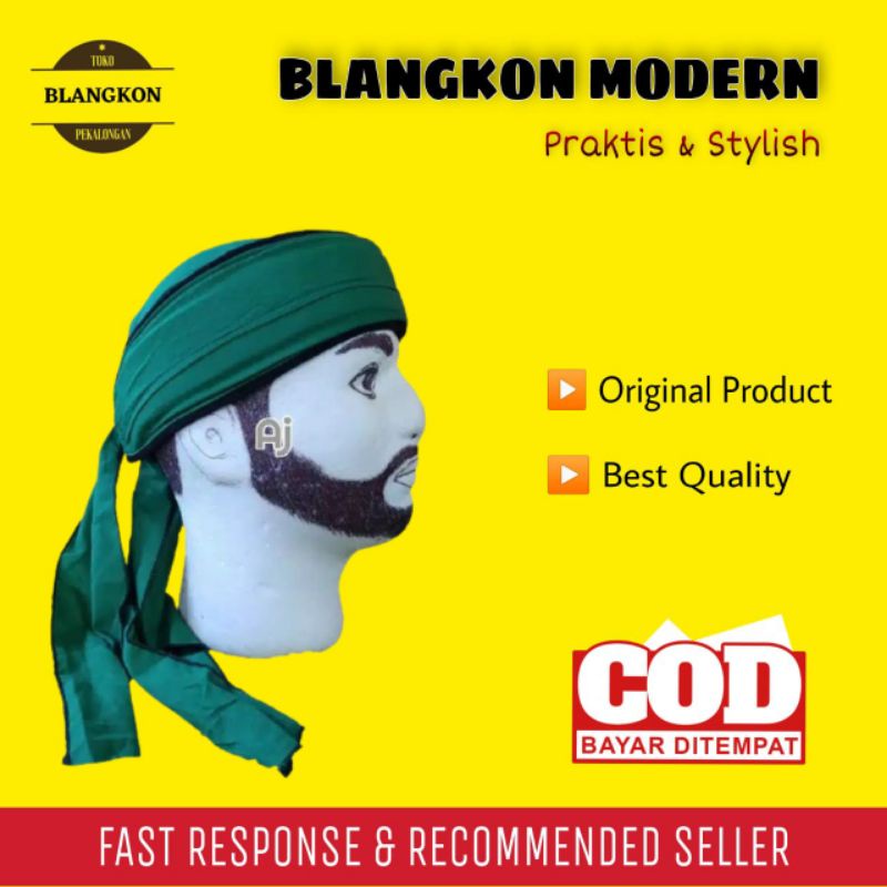 Peci Imamah Hijau Polos Iket Udeng Blangkon Jogja Peci Batik Jogokariyan Totopong Sunda Topi Pria