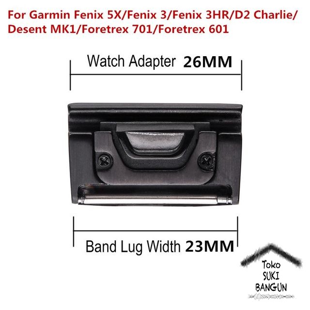 Garmin FENIX 7X 7 7s 6X 6 6s 5X 5 5s Forerunner 935 945 Adapter CONNECTOR Metal Stainless Steel