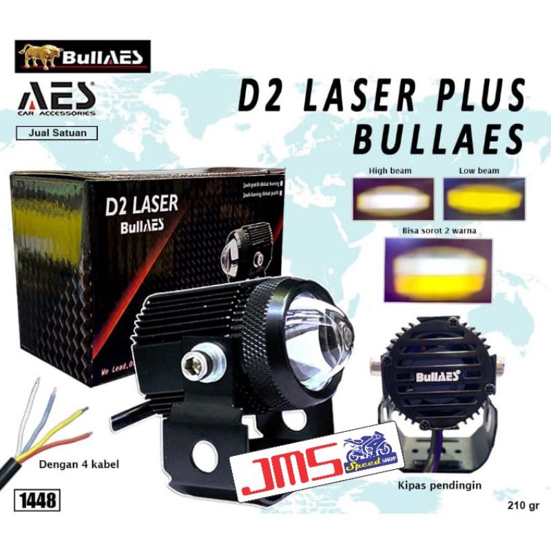 lampu tembak laser D2 mini driving bull aes universal nmax aerox Vario beat Mio soul pcx Vixion cb r15 mx fu