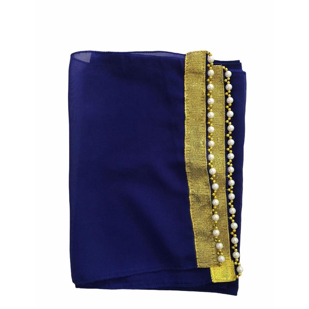 SELENDANG JODHA || SELENDANG MUTIARA ANEKA WARNA CANTIK !!!!-B. BIRU