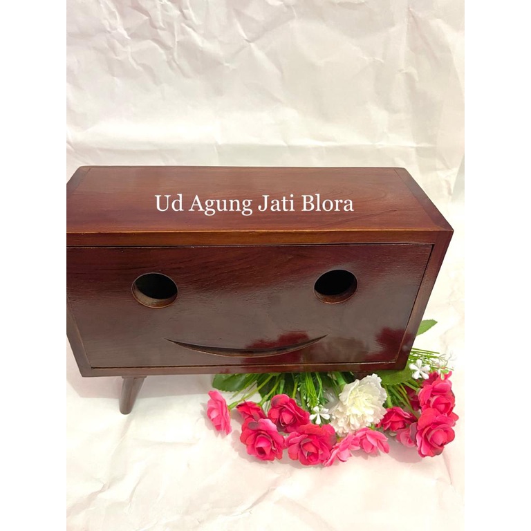 KOTAK TISU | TEMPAT TISU | TEMPAT TISU KAYU SMILE