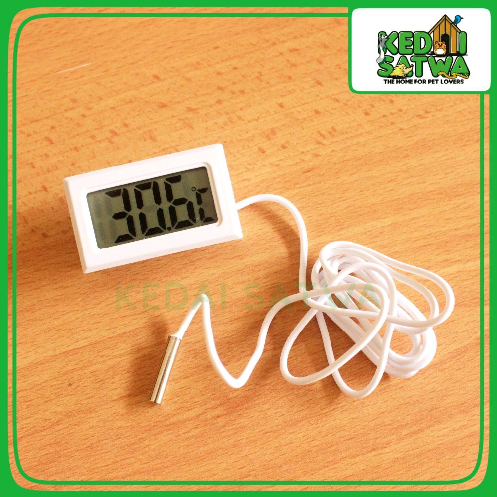 Termometer Digital Thermometer Akuarium Pengukur Suhu Ruangan Kandang Reptil Termometer Inkubator Te