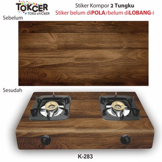  Stiker  Kompor  2 Tungku Motif KAYU Shopee  Indonesia