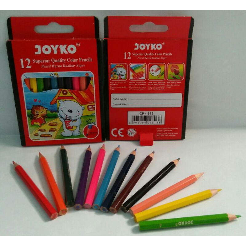 

JOYKO Pensil 12 Warna CP-S12 Pendek