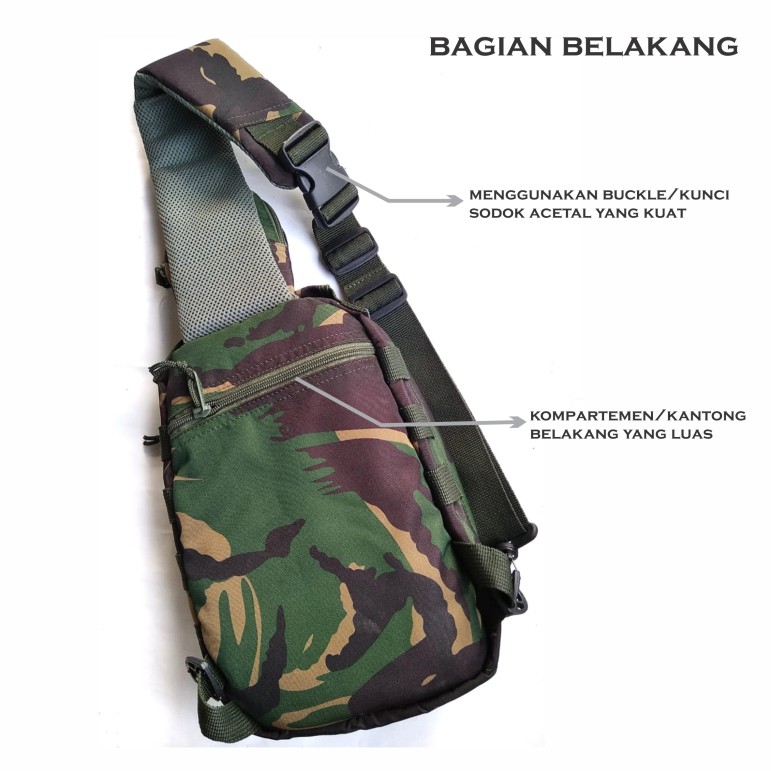 tas selempang pria/tas selempang army/waistbag pria/waistbag tactical Combata (tas kualitas premium)