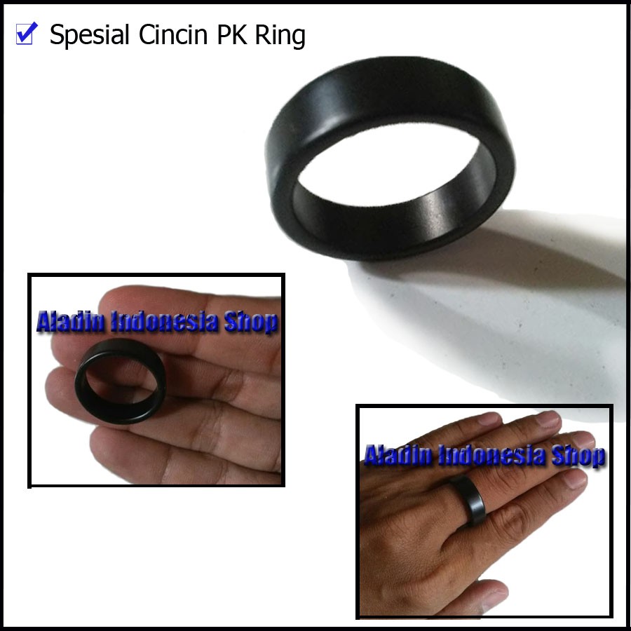 PK Ring Black Full - Cincin Magnet - Gimik - Magic Trick - Aladin Indonesia