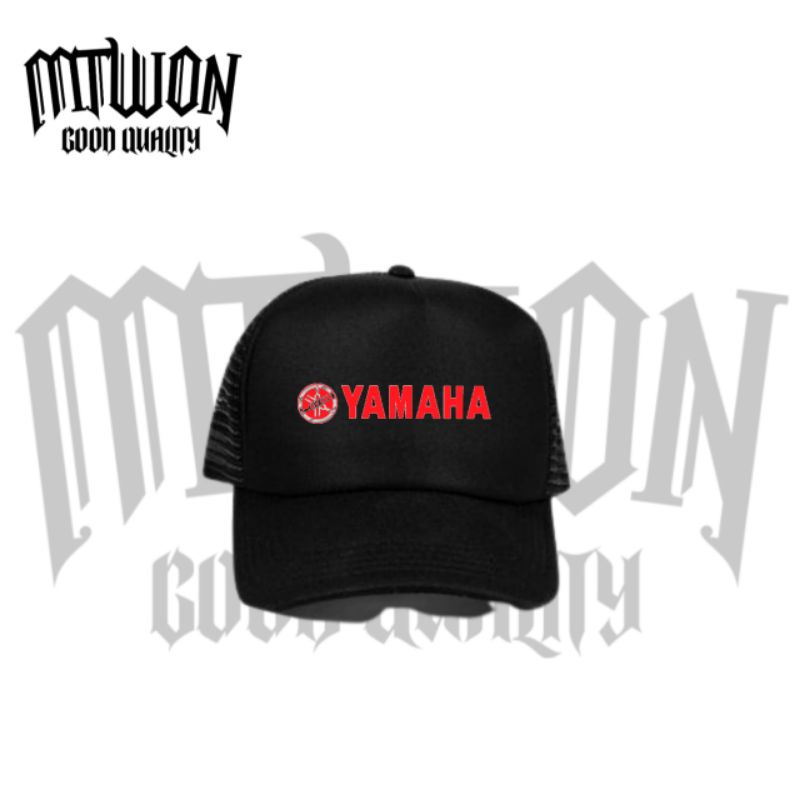 Snapback Topi YAMAHA logo / Trucker jaring hitam baseball caps pria wanita man women beanis baret ne